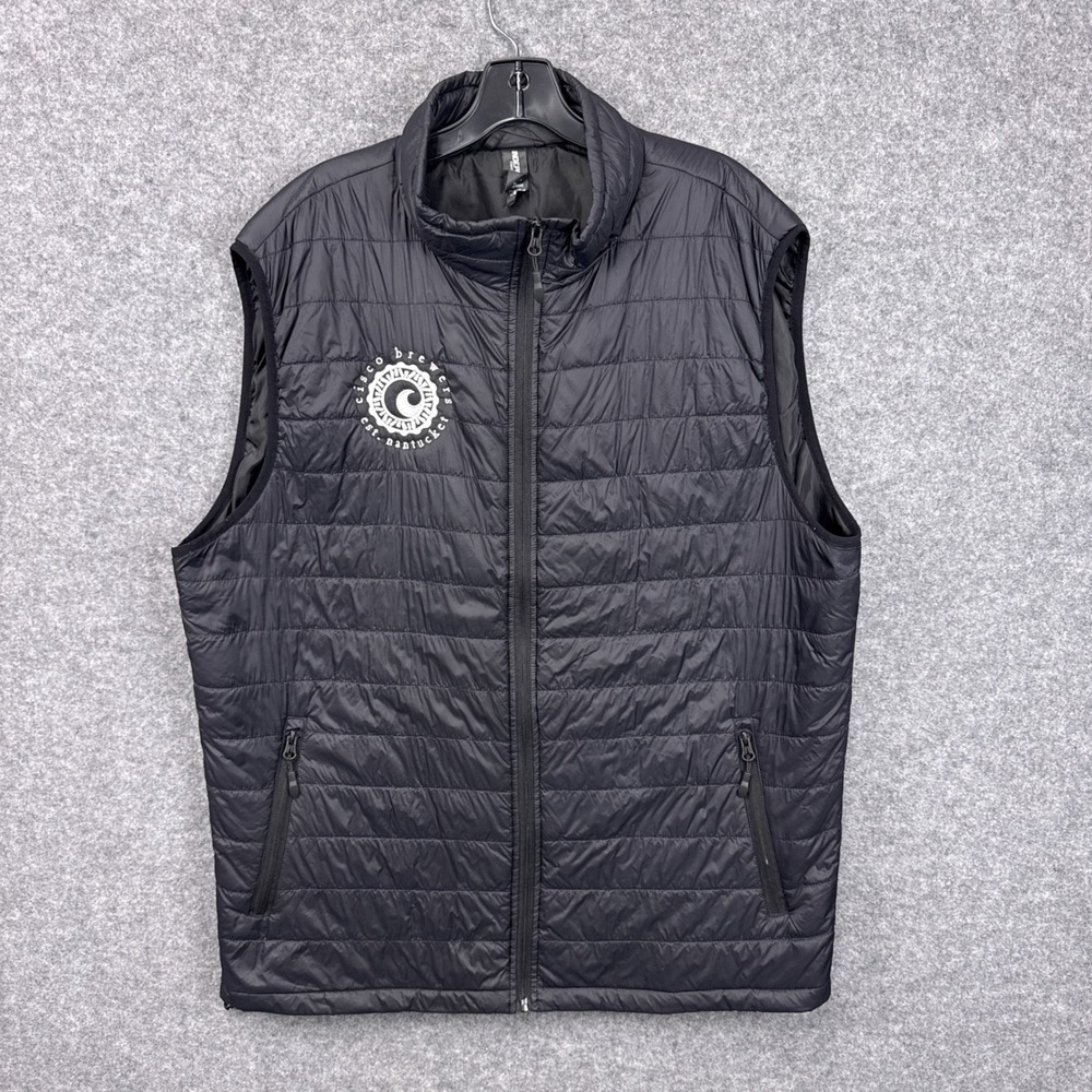 Cisco Brewers Nantucket Quilted Puffer Vest 2XL Black Independent Trading Co